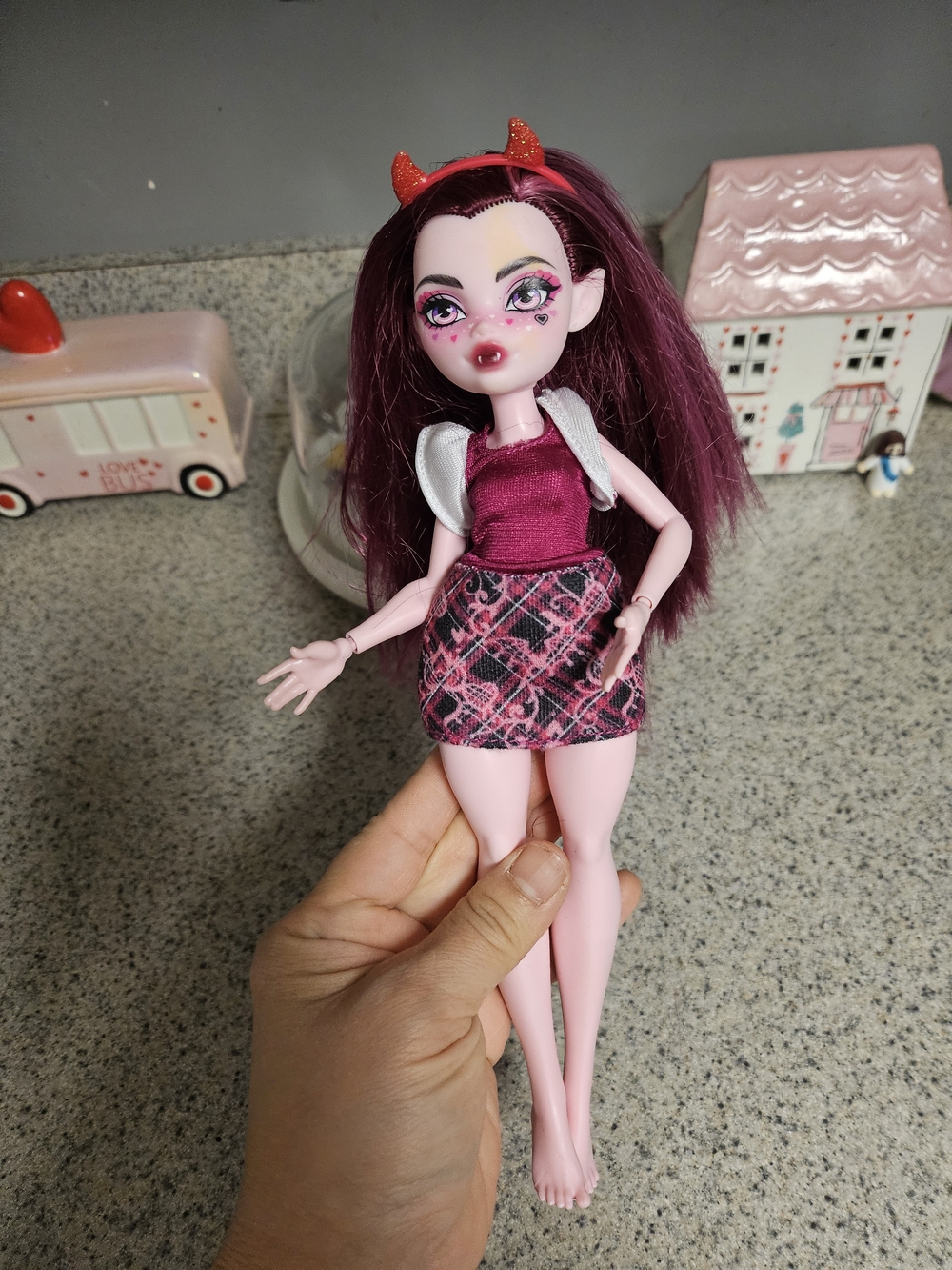 monster high Pink Plaid Mini Skort